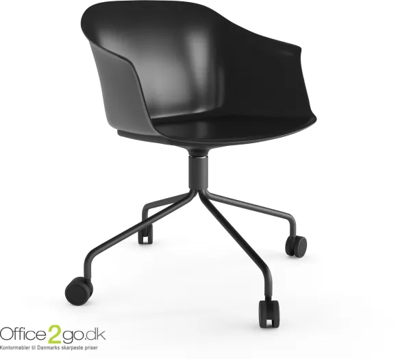 Polytone C chair - with swivel frame and wheels